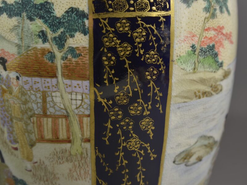 japanese kinkozan vase pair 9 inches 5 1