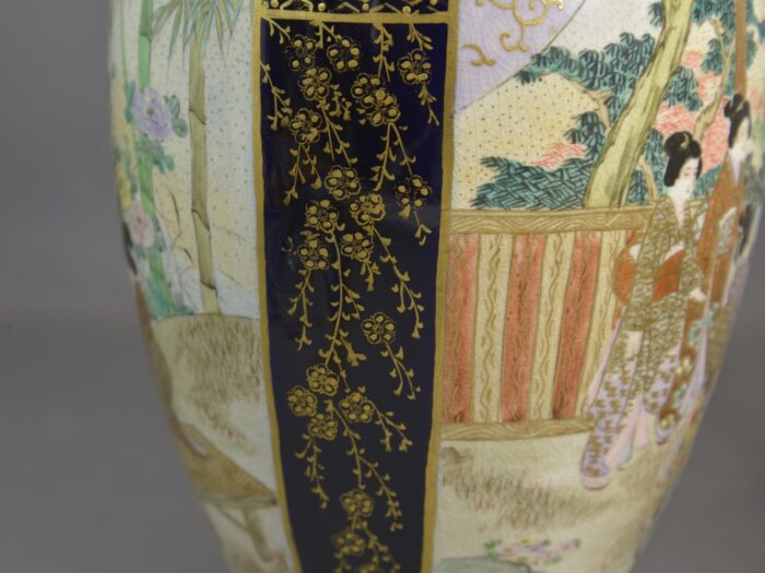 japanese kinkozan vase pair 9 inches 6 1