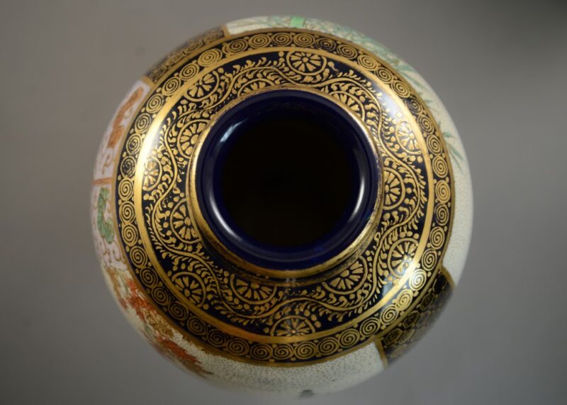 japanese kinkozan vase pair 9 inches 8