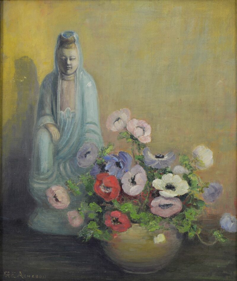 georgiana elliot acheson still life flowers painting