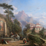 John Bell oil painting Northern Italy