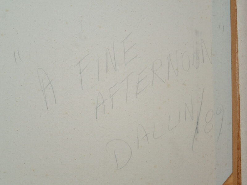 Signed titled & dated verso