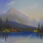 (P) Maise WRIDE (Canadian, 1882-1973) 'Jacques Lake, Jasper, AB', Pastel