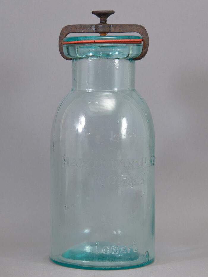 Download Bottle - Hamilton Glass Works - Sealer, Clamp Top, 1 Quart, Aqua - Rariora Gallery