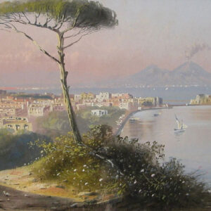 Giovanni Battista watercolour Mt Vesuvius