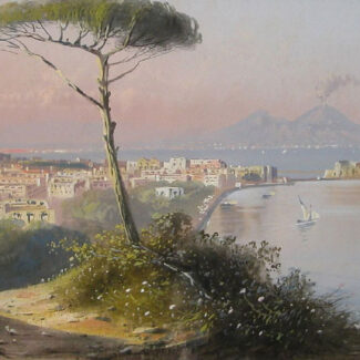 Giovanni Battista watercolour Mt Vesuvius