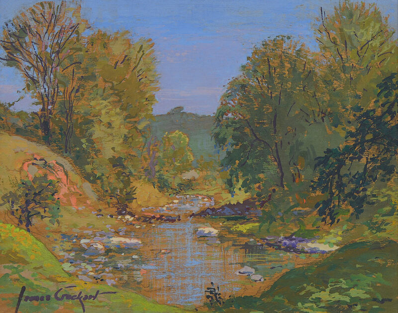 James Crockart oil Adirondack River