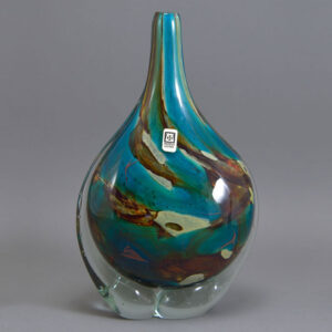 Mdina Glass Vase Side-Stripe Tiger