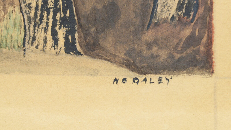 signed below margin lower right