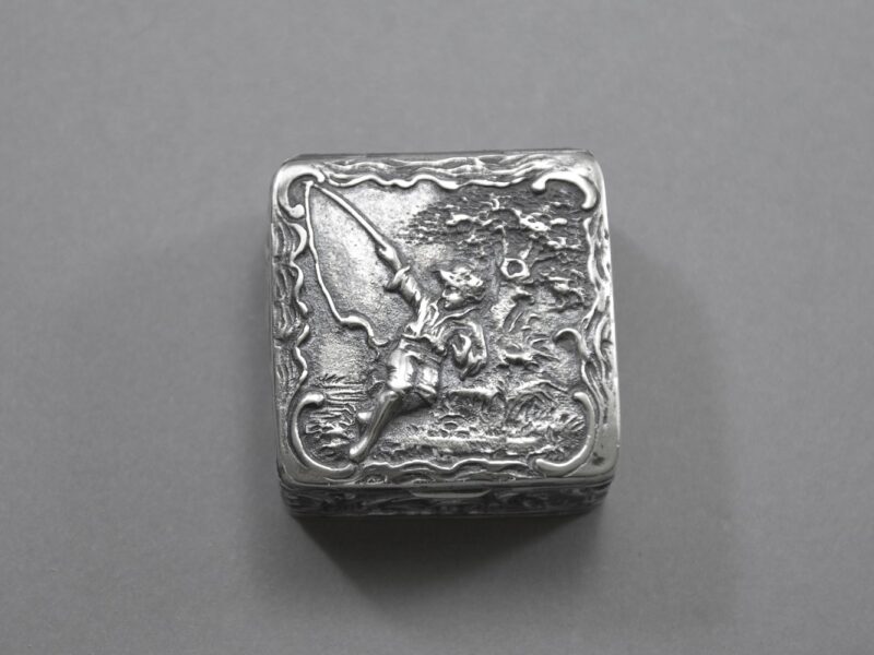 german 800 silver fishing snuff box (2)