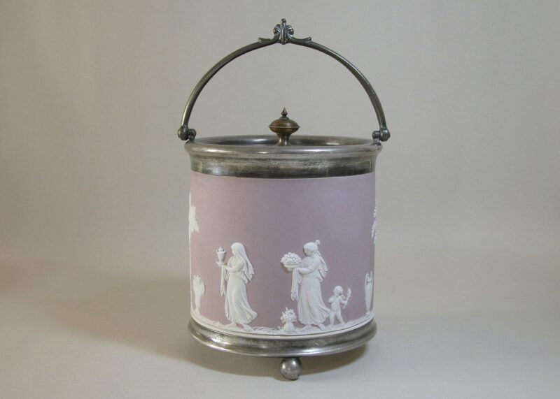 wedgwood lilac biscuit barrel lady templeton