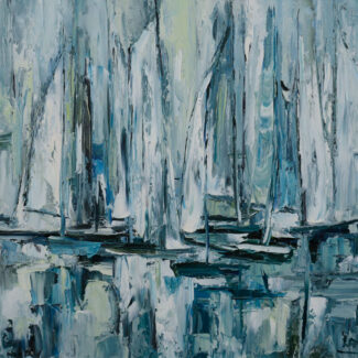 mary lampman abstract sailboats oil painting (4)