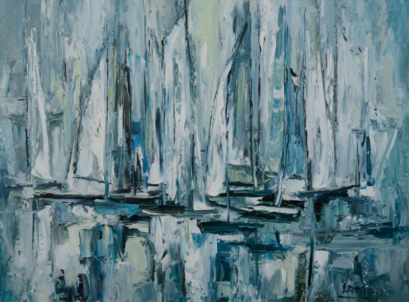 mary lampman abstract sailboats oil painting (4)