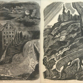 Laurence Evelyn Hyde Woodcut Pair