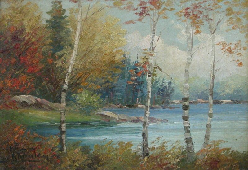 william stanley moon river muskoka oil painting