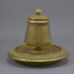 A Continental Bronze Ink Standish