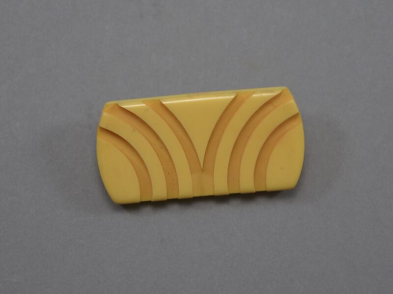 bakelite art deco butterscotch brooch