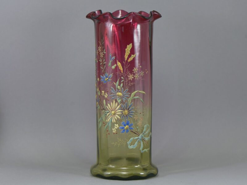 moser rubina verde vase