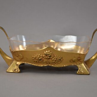 orivit flower dish gilt crystal (2)