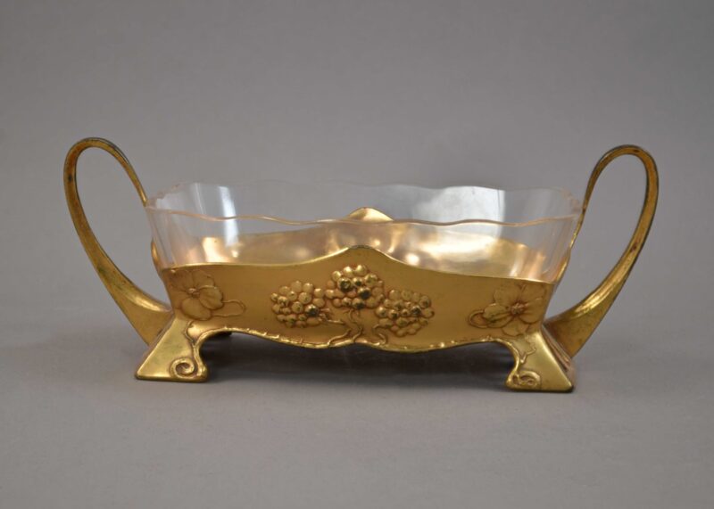 orivit flower dish gilt crystal (2)
