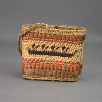 Dugout canoe with four people