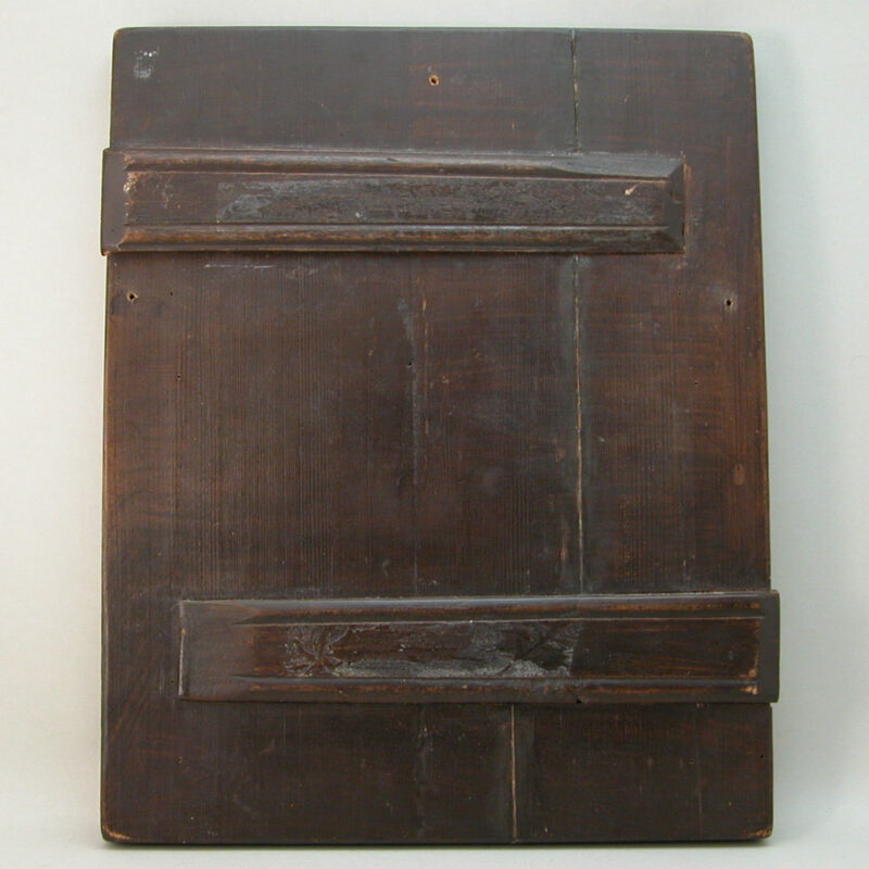 Wood frame with strap reinforcements Wood frame with strap reinforcements