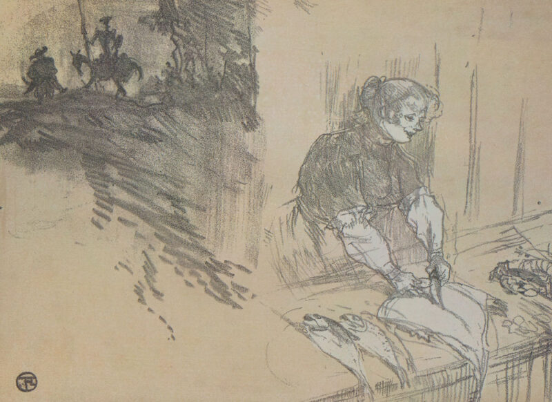 Henry TOulouse Lautrec Cover Art for ‘Les Courtes Joies’ by J. Sermet, 1897 Lautrec Lithograph Courtes Joies for Sermet 1897