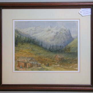 19th Century Mountain Homestead Traveller Inn Framed