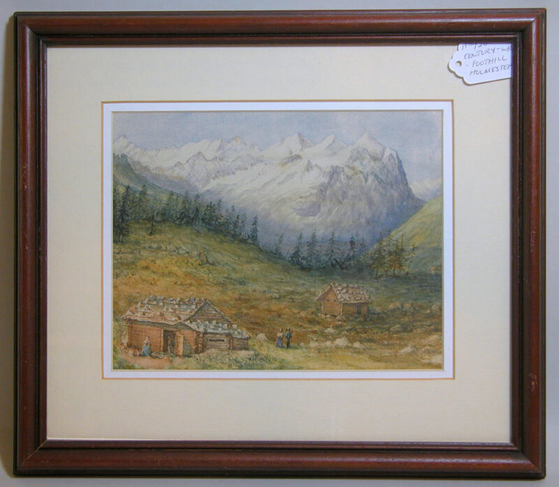 19th Century Mountain Homestead Traveller Inn Framed
