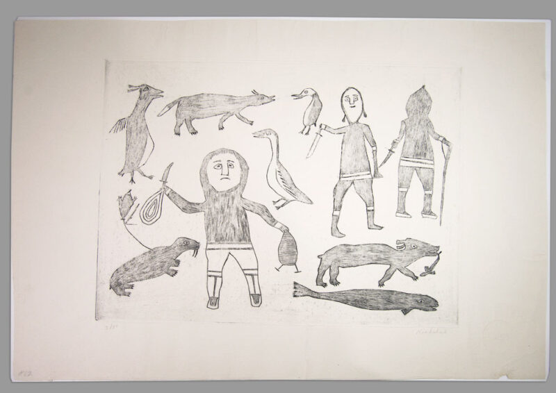 Kiakshuk #32 Cape Dorset Inuit Art 1962