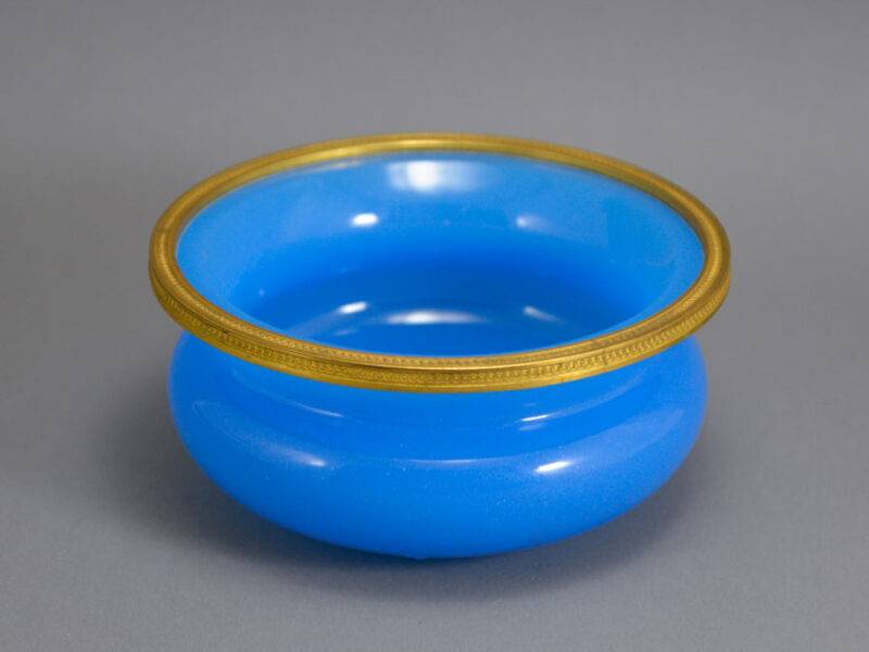 French Empire Blue Opaline Bronze d'Or Bowl