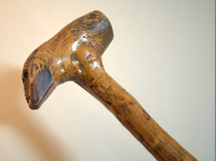 folk art cane burl carved face (2)
