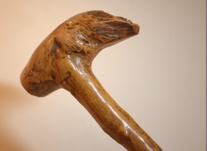 folk art cane burl carved face (3)