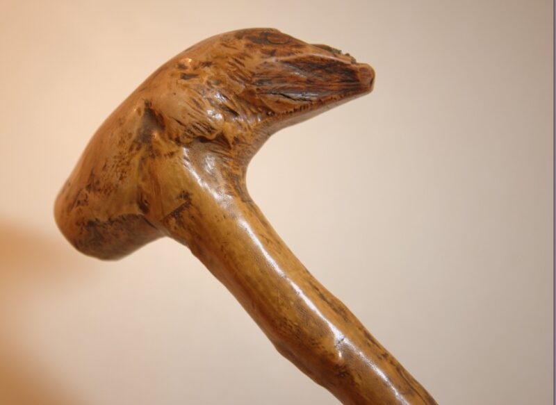 folk art cane burl carved face (3)