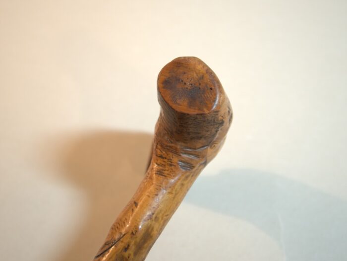 folk art cane burl carved face (6)