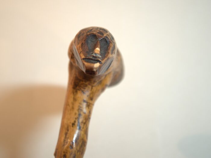 folk art cane burl carved face (7)