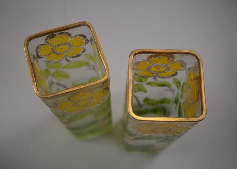 moser cameo vase pair (2) moser cameo vase pair (2)
