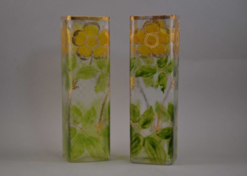 moser cameo vase pair (3) moser cameo vase pair (3)