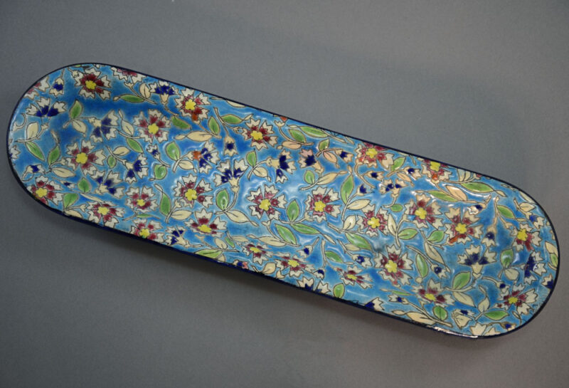 Bleu de Longwy Tray Victorian France