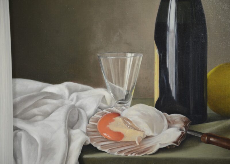 james noble oil painting scallopes lemon wine 2