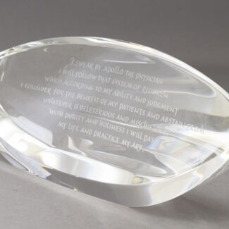 Steuben Hippocratic Oath Paperweight