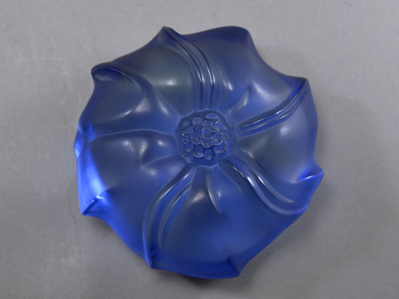 Lalique 'Jimson Blossom' Paperweight, Sapphire Crystal