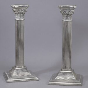 italian plate column candlesticks