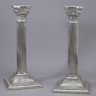 italian plate column candlesticks