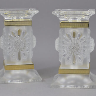lalique paquerettes candlesticks