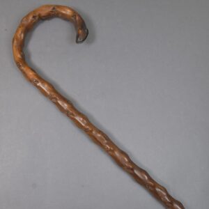 Croock handled knotty irich blackthorn cane