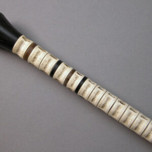19th Century baleen Knob top cane with shark vertebrae shaft.