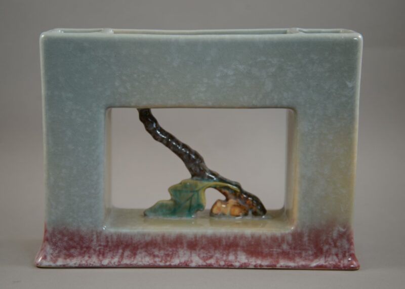 roseville artwood ikebana double case 3