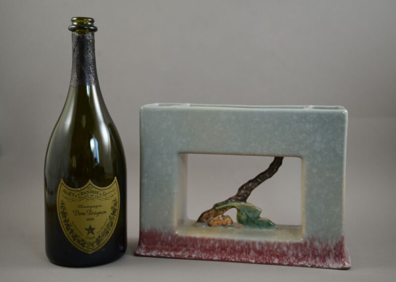 roseville artwood ikebana double case