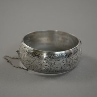 Birks engraved sterling cuff
